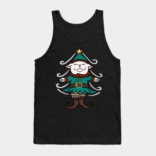 Catmas Elf - Meowy Christmas Tree Tank Top